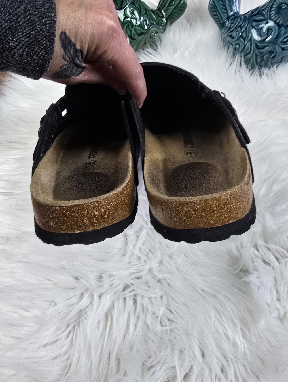 Cushionaire Faux Leather Black Clog Shoe Size 8 - Picture 10 of 12